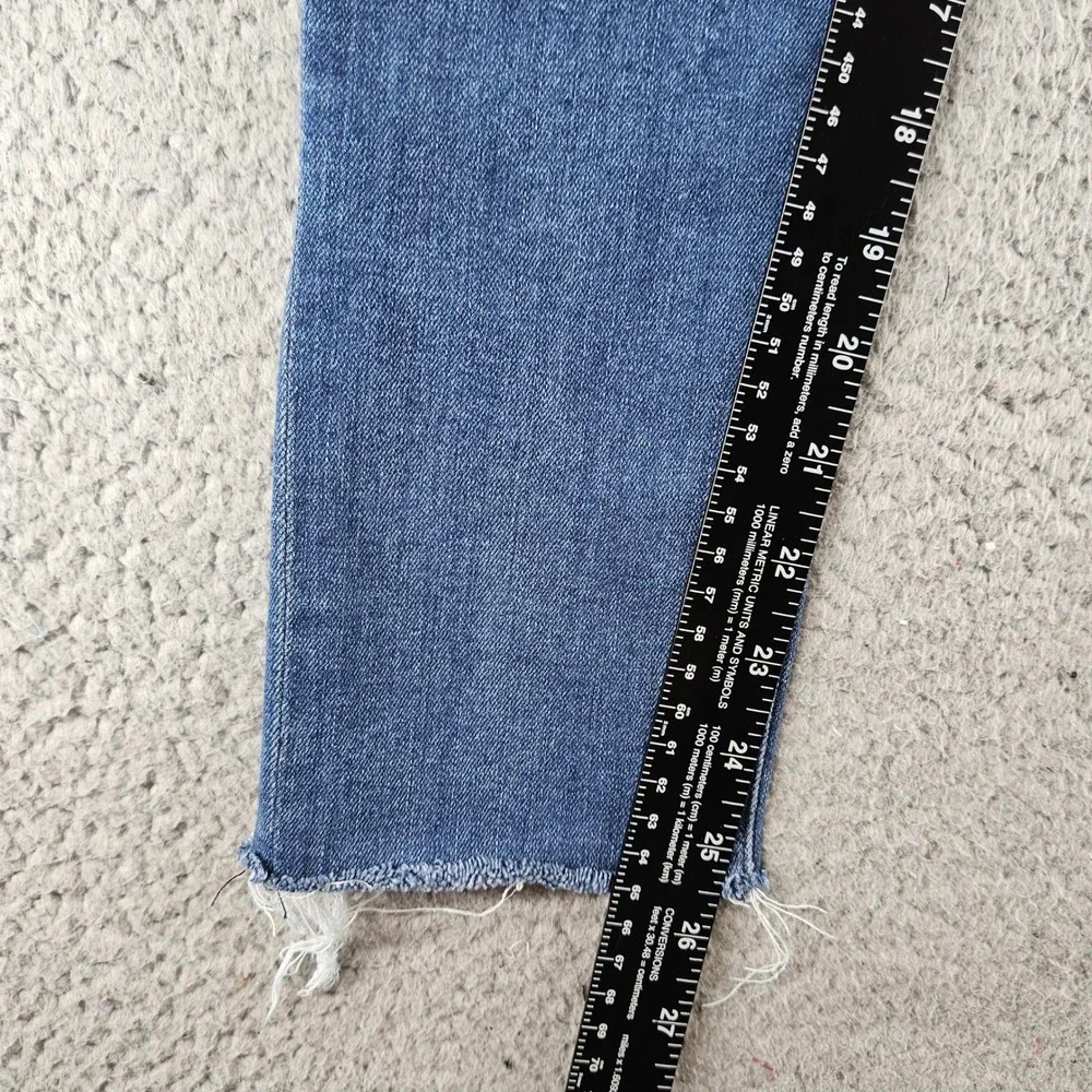 AGOLDE Sophie High Rise Skinny Jeans Womens 25‎ Dark Indigo Blue Distressed